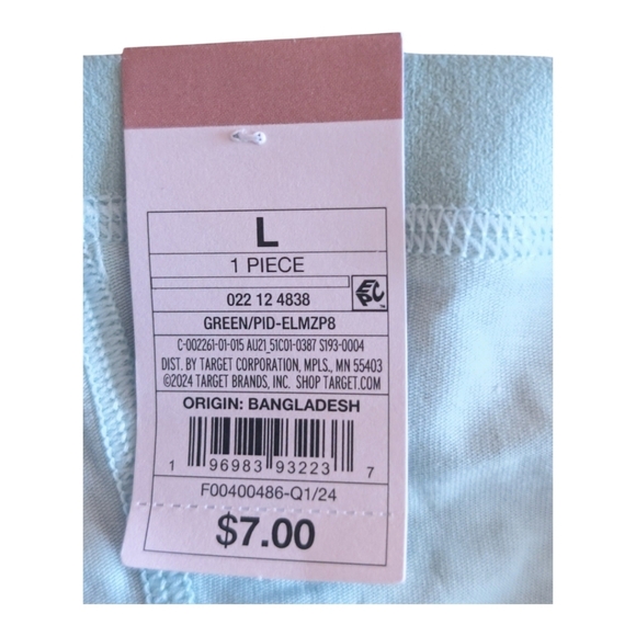 NWT Auden Light Blue Cotton Blend Lace Trim Boyshort Panties L - Picture 4 of 6